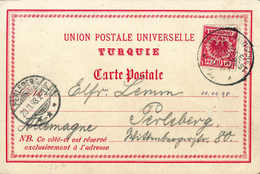 Beleg MSP No.11 ("Hela") 11/11 98, Klar Auf Schöner Farblitho-Postkarte 10 Pfg. Aus Beirut. (Michel: DR47) - Autres & Non Classés