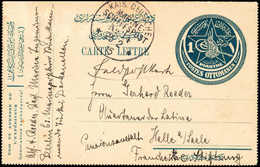 Beleg MSP No.14 (Mittelmeerdivision) 25/2 15, Klar Auf Postkarte Türkei 1 Pia., Datiert "Chanak". (Michel: Türkei) - Altri & Non Classificati