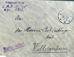 Beleg MSP No.29 ("Goeben") 17/9 16, Klar Auf Portofreier Marinesache. - Other & Unclassified