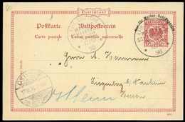 Beleg MSP No.32 (Kaiserliche Yacht "Hohenzollern") 13/10 98, Tadellose Marine-Postkarte 10 Pfg. Nach Dtld. (Michel: MSP  - Altri & Non Classificati