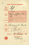 Beleg "Jerusalem 7/6 1900", Seltener Ortsdruck-Postschein Für Einen R-Brief An Das Auswärtige Amt, Berlin. - Sonstige & Ohne Zuordnung