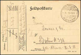 Beleg BOSANTI 20/10 17, Klar Auf Tadelloser Feldpostkarte Mit Abs.-Vermerk "Eisenbahnbau-Sonderkompanie 5, Syrien". - Other & Unclassified