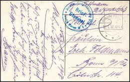 Beleg "Naz."(areth) 16/1 18, Hs. Abs.-Vermerk Auf Tadelloser Feldpostkarte Mit Tarnstempel DFP 663. - Other & Unclassified