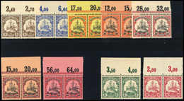 ** 3-80 Pfg., Die Pfennig-Ausgabe Kpl. In Tadellos Postfr., Waagr. Oberrandpaaren, Fotoattest Provinsky BPP. (Michel: 7/ - Otros & Sin Clasificación