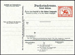 Beleg 1888, Paketkarte Der Neuguinea-Companie, Tadellos Postfrisch. (Michel: VP1) - Altri & Non Classificati