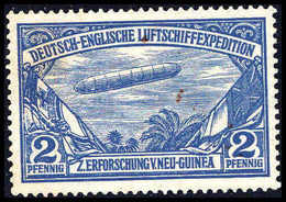 * 1913, Deutsch-Englische Luftschiff-Expedition Zur Erforschung Von Neu-Guinea, 2 Pfg. Blau, Ungebr. (rs. Etwas Bräunlic - Other & Unclassified