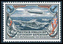 ** 1913, Deutsch-Englische Luftschiff-Expedition 1 Mk. Schwarz/rot/blau, Tadellos Postfr. Exemplar In Erstklassiger Zähn - Other & Unclassified