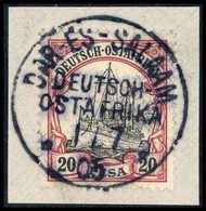 Briefst. 20 P., Ideales Bfstk. Mit Stempel DAR-ES-SALAAM 1/7 05. (Michel: 16) - Autres & Non Classés