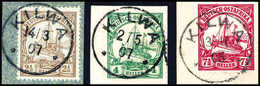 Briefst. 2½, 4 Und 7½ H., Drei Tadelloses Bfstke. Mit Je Idealem Stempel KILWA. (Michel: 22,23c,24) - Altri & Non Classificati