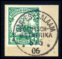 Briefst. 4 H., Ideales Bfstk. Mit Stempel DAR-ES-SALAAM 5/5 06. (Michel: 23b) - Other & Unclassified