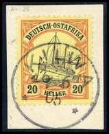 Briefst. 20 H., Ideales Bfstk. Mit Stempel KILWA 6/6 05. (Michel: 26) - Sonstige & Ohne Zuordnung