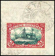 Briefst. 3 R., Tadelloses Bfstk. Mit Stempel TAVETA DEUTSCHE FELDPOST, Sign. Steuer BPP.<br/><b>Katalogpreis: 300,-+</b> - Autres & Non Classés