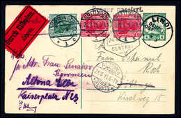 Beleg Blockadepost Mit 7.Postabgang: LINDI 9/5 15 Sowie Schwarzvioletter L1 "Zensur Passiert" Auf Postkarte 4 H., Geschr - Other & Unclassified