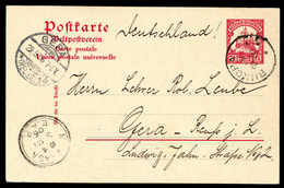 Beleg "Posten Kisumbiro 23.April 1906", Tadellose Postkarte 7½ H. Via Britisch-Ostafrika Nach Dtld., Geschrieben Von Ufz - Otros & Sin Clasificación