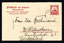 Beleg SALALE 19/8 (ohne Jz. "15"), Klar Auf Postkarte 7½ H. (Frageteil), Geschrieben Von Dem Besatzungsmitglied Des Kreu - Sonstige & Ohne Zuordnung