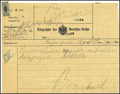 Beleg UTETE, L1 Zweimal Klar Auf Seltenem Kriegstelegramm Vom 18.12.1915 Aus Kagungusie. - Altri & Non Classificati
