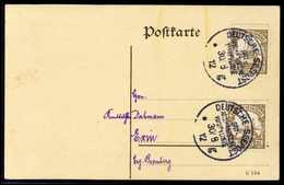 Beleg OAHL "g" ("Tabora") 30/8 12, Zweimal Klar Auf Postkarte Zweimal 2½ H. (o.Text). (Michel: 30(2)) - Autres & Non Classés
