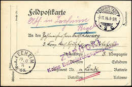 Beleg DARMSTADT 9/11 14, Klar Auf Feldpostkarte An Den Zahlmeister Der 3.Kompanie Der Kaiserl. Schutztruppe In Lindi. Mi - Other & Unclassified