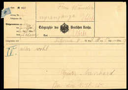 Beleg "Kigoma 3/10" (1915), Telegramm Von Dort Nach Utete An Die Farm Mpanganya. Seltenes Kriegstelegramm. - Altri & Non Classificati
