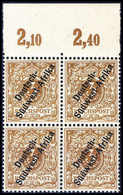 ** 3 Pfg., Tadellos Postfr. Oberrand-Viererblock, Fotoattest Steuer BPP.<br/><b>Katalogpreis: 3.600,-+</b> (Michel: 1f(4 - Otros & Sin Clasificación