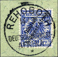 Briefst. 20 Pfg., Ideales Bfstk. Mit Stempel REHOBOTH 14/3 00.<br/><br/><span Style='color:red;font-size:0.9em'><b>Unver - Autres & Non Classés