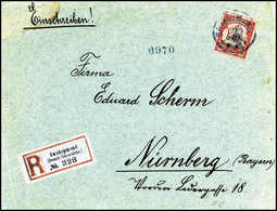 Beleg 30 Pfg., Plf. I, Tadellose EF Mit Stempel SWAKOPMUND 19/4 09 Auf Bedarfs.-Einschreibebrief Nach Nürnberg. (Michel: - Altri & Non Classificati