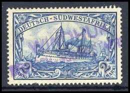 Gest. 2 Mk., Tadelloses Exemplar Mit Seltener Entwertung Durch Violetten Innendienst-L2 WINDHUK DSWA. (Michel: 21) - Sonstige & Ohne Zuordnung