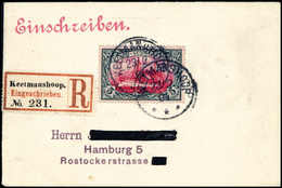 5 Mk., Tadellose Einzelfrankatur Auf Sammler-R-Brief Mit Stempel KEETMANSHOOP 23/2 04 (Name Des Adressaten Gestrichen).< - Autres & Non Classés