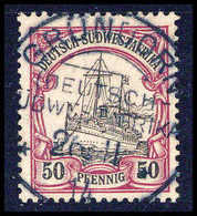 Gest. GRÜNDORN 26/11 14, Klarer Und Genau Zentr. Abschlag Auf Tadelloser 50 Pfg. Eine Der Ganz Großen Stempel-Seltenheit - Altri & Non Classificati