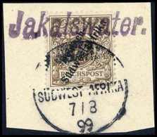 Briefst. JAKALSWATER, Violetter Wanderstempel Vom 7/8 99, Ideales Bfstk. 3 Pfg. (Michel: 5a) - Other & Unclassified