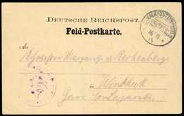 Beleg KALKFONTEIN (SÜD) 16/11 14 (Kriegsdatum), Klar Auf Gef. Inlands-Feldpostkarte Mit Violettem Dienstsiegel Nach Wind - Other & Unclassified