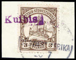 Briefst. KUIBIS, Violetter Wanderstempel Vom 20/7 07 (Ersttag), Tadelloses Bfstk. 3 Pfg. Stempel-Seltenheit. (Michel: 11 - Autres & Non Classés