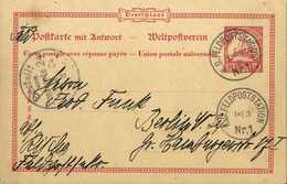 Beleg K.D.FELD-POSTSTATION Nr.1 28/3 (1904), Zweimal Klar Auf Tadelloser Doppelkarte 10/10 Pfg. (o.Text) Nach Berlin Mit - Other & Unclassified