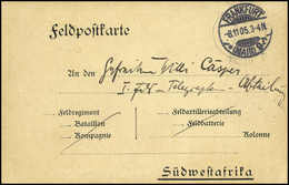 Beleg FRANKFURT/M. 8/11 05, Klar Auf Eingehender Vordruck-Feldpostkarte An "I.Feld-Telegraphen-Abteilung". - Autres & Non Classés