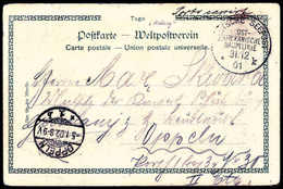 Beleg Barfrankierung Dampfer "Koenig": 1901, Tadellose Bedarfskarte Mit Hs. Barfrankierungs-Vermerk "Porto Cassirt" Mit  - Other & Unclassified