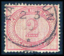 Gest. 2 Mk., Schönes Exemplar Mit Klarem Stempel KAMERUN 2/3 98, Kl. Mgl.<br/><b>Katalogpreis: 200,-</b> (Michel: V37e) - Other & Unclassified