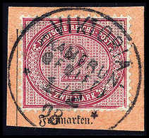 Briefst. 2 Mk., Tadelloser PA-Abschnitt Mit Zentr., Klarem Stempel VIKTORIA KAMERUN-GEBIET 1/2 98. Sehr Selten, Doppelt  - Other & Unclassified