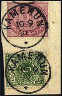 Briefst. 2 Mk. Mit 5 Pfg. Auf Leinen-Bfstk., Ideale Stempel KAMERUN 10/9 97, Sign. Dr.Steuer BPP.<br/><b>Katalogpreis: 2 - Altri & Non Classificati