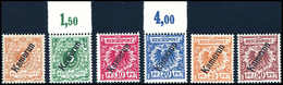 ** 3-50 Pfg., Tadellos Postfr. Serie.<br/><b>Katalogpreis: 250,-</b> (Michel: 1b/6) - Sonstige & Ohne Zuordnung