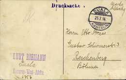 Beleg DUALA 23/7 14, Klar Auf Tadelloser, Bildseitig Frankierter Ansichtskarte 3 Pfg., Abgang Mit Letzter Friedenspost N - Otros & Sin Clasificación