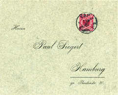 Beleg 10 Pfg., Tadelloser Brief Mit Genau Zentr. Stempel YAP 7/2 01 Nach Hamburg Mit Eingangsstpl., Fotobefund Jäschke-L - Other & Unclassified