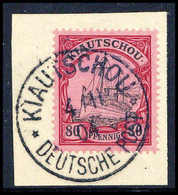 Briefst. 80 Pfg., Tadelloses Bfstk. Mit Idealem Stempel KIAUTSCHOU 4/11 04.<br/><b>Katalogpreis: 65,-+</b> (Michel: 13) - Autres & Non Classés