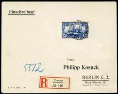 1 $, Einzelfrankatur Auf Schönem Vordruck-Einschreibebrief Nach Berlin, Klarer Stempel TSINGTAU "a" 3/4 06. (Michel: 25A - Other & Unclassified