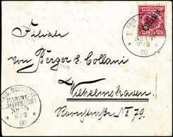 1900, K.D.MARINE-SCHIFFSPOST No.15 (Großer Kreuzer "Kaiserin Augusta") 10/3 Oo Auf Brief, Frankiert Mit D.P.China 10 Pfg - Other & Unclassified