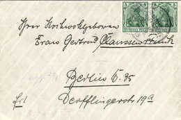 Beleg Marinepost: 1912/13, SMS "Scharnhorst", Zwei Seltene Briefe Mit Je Waagr. Paar Germania 5 Pfg. Nach Dtld., Der Ers - Autres & Non Classés