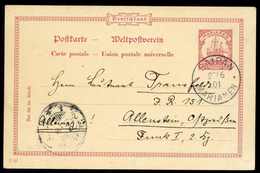 Beleg 10 Pfg., Tadellose Postkarte Mit Stempel SAIPAN 22/6 01 Nach Dtld. Mit Ak.-Stempel. (Michel: P8) - Autres & Non Classés