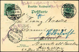 Beleg Eingehende Post: Postkarte 5 Pfg. Mit Wertstufengl. Zusatzfrankatur Und Stempel FRANKFURT/M. 27/9 96 Nach Jaluit,  - Autres & Non Classés