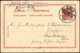 Beleg "Atollpost" Aus MATAPOO 1896: 10 Pfg., Schöne Bedarfskarte Mit Klarem Stempel APIA KDPA 27/1 97, Geschrieben Am 24 - Other & Unclassified