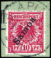 Briefst. 10 Pfg., Tadelloses Bfstk., Sign. Jäschke-L.BPP.<br/><b>Katalogpreis: 170,-</b> (Michel: 3c) - Autres & Non Classés