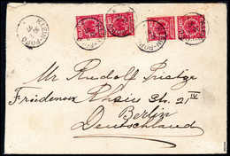 Beleg 10 Pfg., Zwei Senkr. Paare Auf Bedarfs-Leinenkuvert Nach Berlin, Klare Stempel KLEIN-POPO 30/7 97, Sign. Mansfeld. - Other & Unclassified